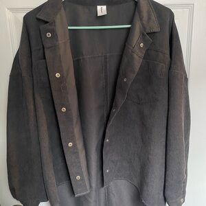 Abound Women’s Dark Gray Corduroy Shirt Jacket